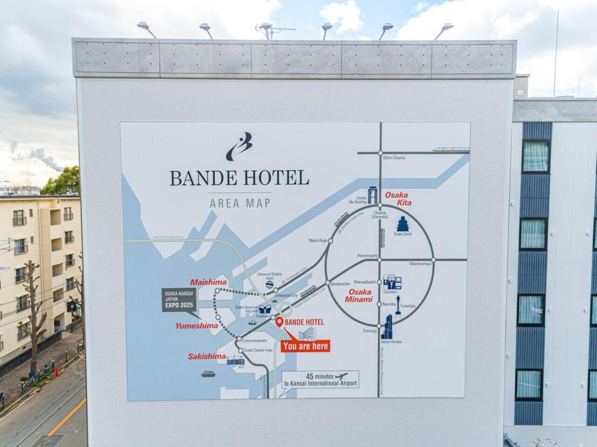 Bande Hotel Tenpozan Higashi Osaka Esterno foto